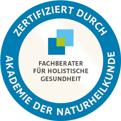 Zertifiziert durch die Akademie der Naturheilkunde – Fachberater für holistische Gesundheit